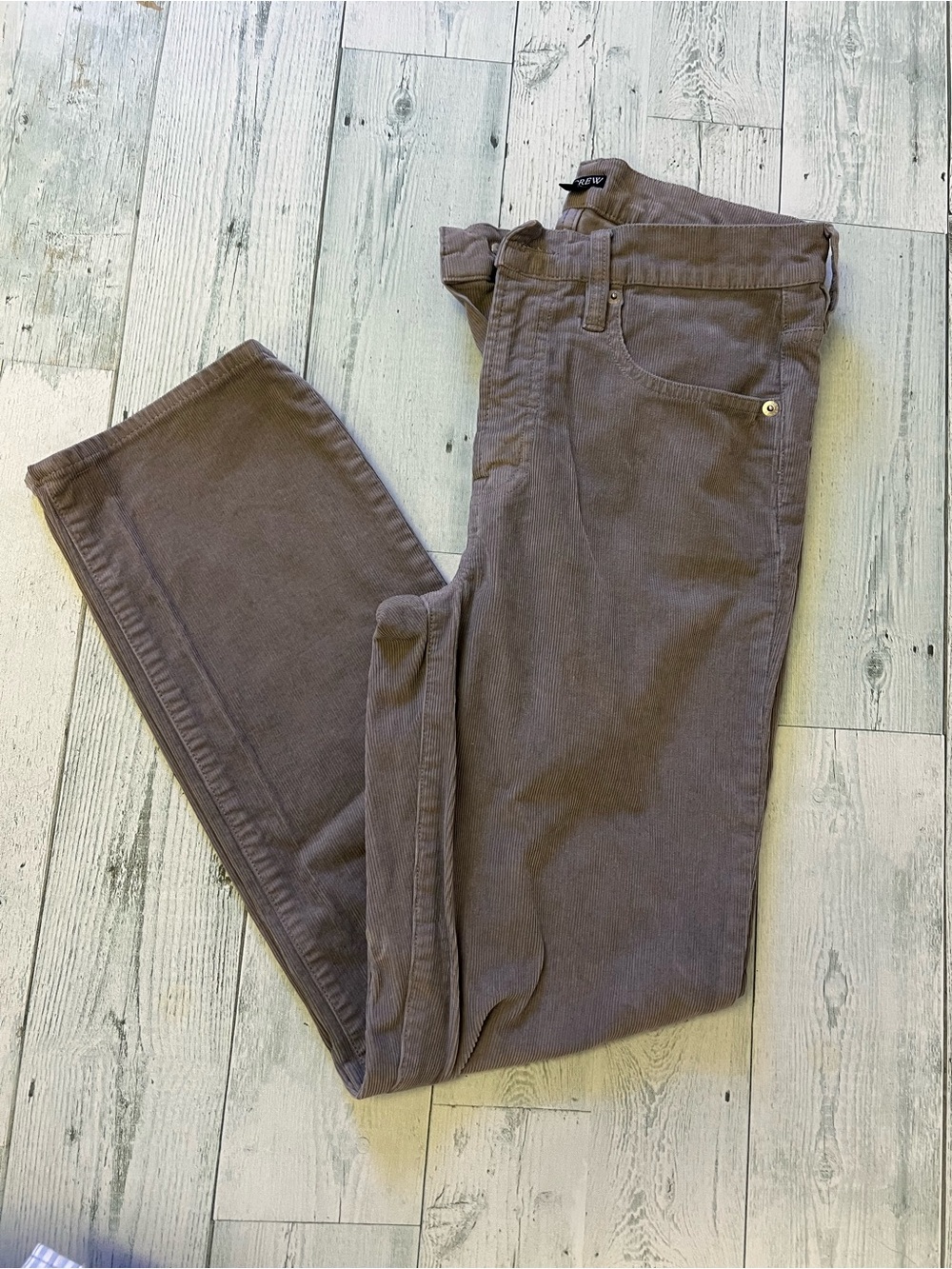 J. Crew Straight-Leg Corduroy Pants in Taupe